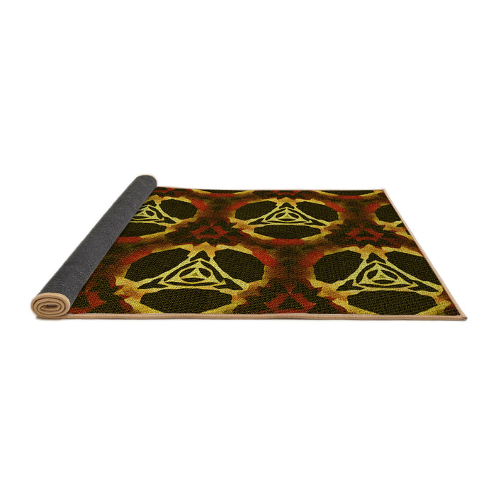 Thickness of Patterned Red Rug, pat1526yw