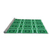 Sideview of Machine Washable Transitional Lime Mint Green Rug, wshpat1527lblu