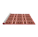 Sideview of Machine Washable Transitional Red Rug, wshpat1527rd