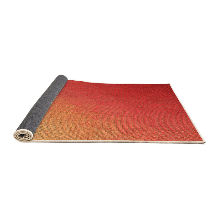 Thickness of Patterned Neon Orange Rug, pat1528org