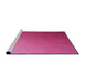 Sideview of Machine Washable Transitional Crimson Purple Rug, wshpat1528pur