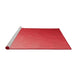 Sideview of Machine Washable Transitional Red Rug, wshpat1528rd