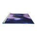 Sideview of Machine Washable Transitional Medium Purple Rug, wshpat153blu