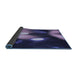 Thickness of Patterned Medium Purple Rug, pat153blu