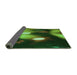 Thickness of Patterned Dark Forest Green Rug, pat153grn