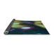 Thickness of Patterned Green Rug, pat153lblu