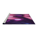 Sideview of Machine Washable Transitional Orchid Purple Rug, wshpat153pur