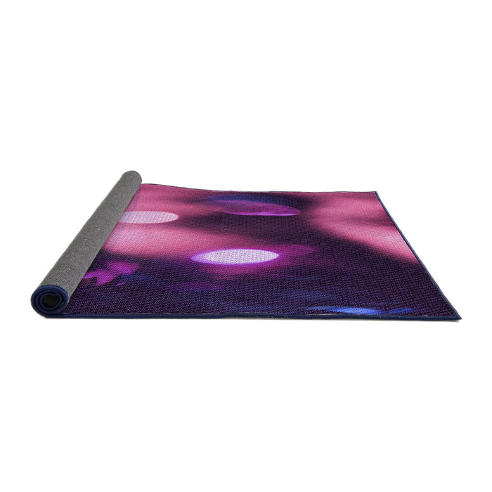 Thickness of Patterned Orchid Purple Rug, pat153pur