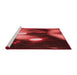 Sideview of Machine Washable Transitional Red Rug, wshpat153rd