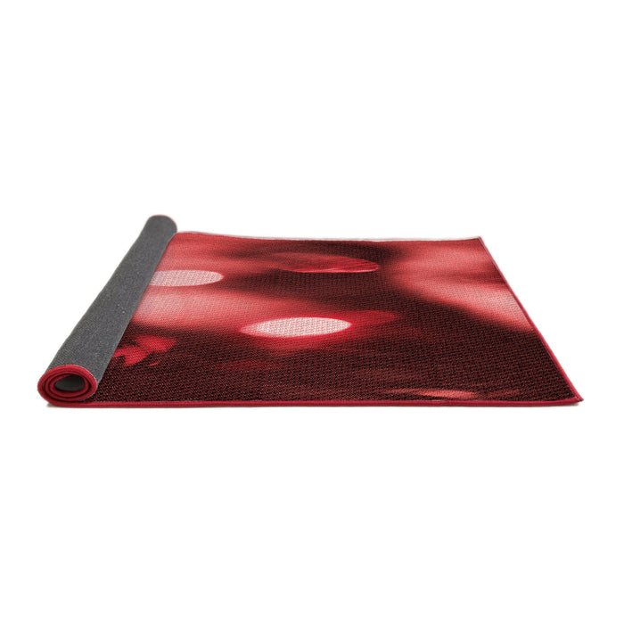 Thickness of Patterned Red Rug, pat153rd