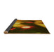 Thickness of Patterned Red Rug, pat153yw