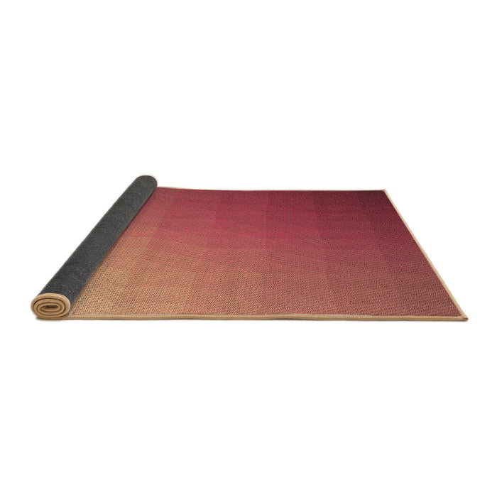 Thickness of Patterned Crimson Red Rug, pat1530brn
