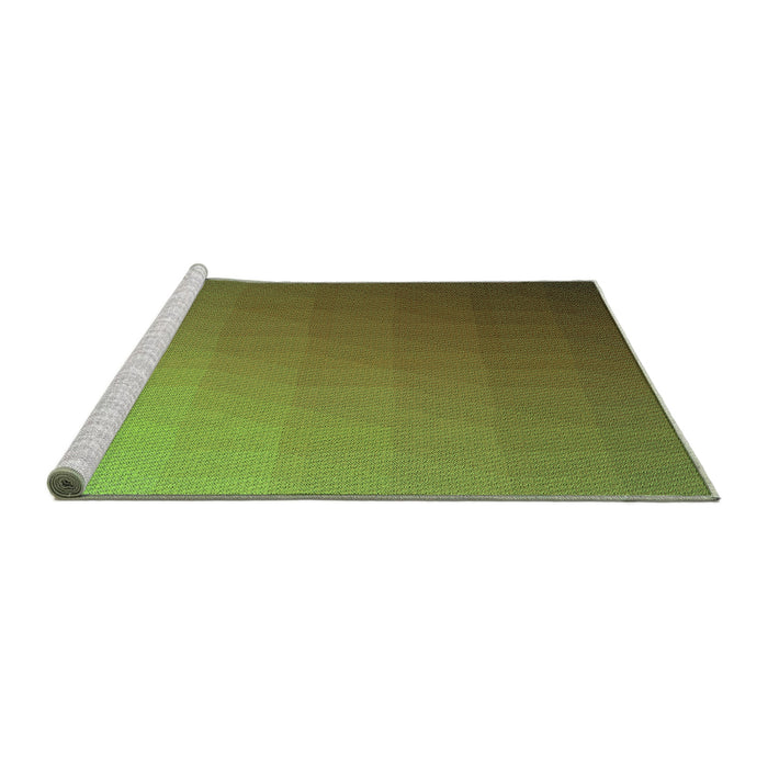 Sideview of Machine Washable Transitional Pistachio Green Rug, wshpat1530grn
