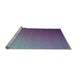 Sideview of Machine Washable Transitional Light Purple Blue Rug, wshpat1530lblu