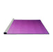 Sideview of Machine Washable Transitional Fuchsia Magenta Purple Rug, wshpat1530pur