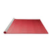 Sideview of Machine Washable Transitional Red Rug, wshpat1530rd