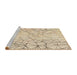 Sideview of Machine Washable Transitional Vanilla Gold Rug, wshpat1531brn