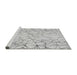 Sideview of Machine Washable Transitional Platinum Gray Rug, wshpat1531gry