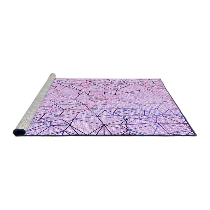 Sideview of Machine Washable Transitional Purple Rug, wshpat1531pur