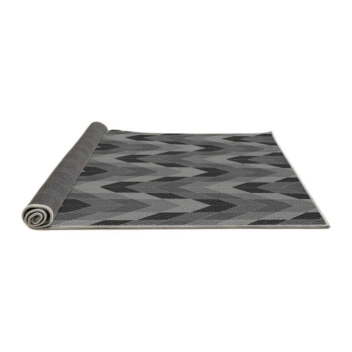 Thickness of Patterned Gunmetal Gray Rug, pat1532gry