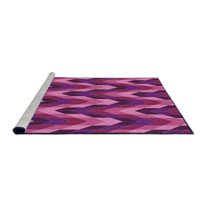 Sideview of Machine Washable Transitional Medium Violet Red Pink Rug, wshpat1532pur