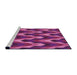 Sideview of Machine Washable Transitional Medium Violet Red Pink Rug, wshpat1532pur