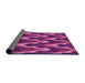 Thickness of Patterned Medium Violet Red Pink Rug, pat1532pur