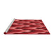 Sideview of Machine Washable Transitional Red Rug, wshpat1532rd