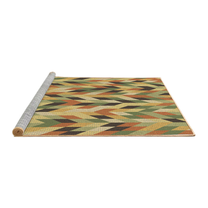 Sideview of Machine Washable Transitional Light Brown Rug, wshpat1533brn