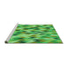 Sideview of Machine Washable Transitional Emerald Green Rug, wshpat1533grn