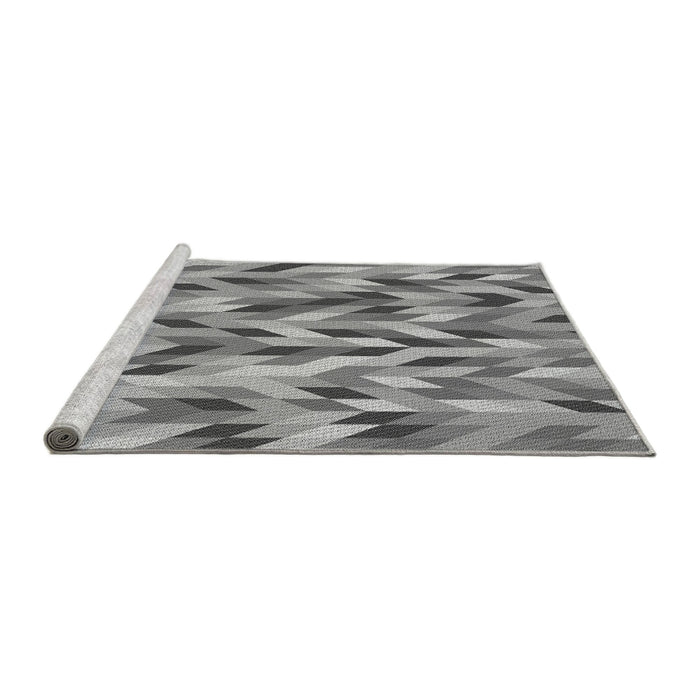 Sideview of Machine Washable Transitional Cloud Gray Rug, wshpat1533gry