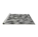 Sideview of Machine Washable Transitional Cloud Gray Rug, wshpat1533gry