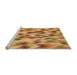 Sideview of Machine Washable Transitional Orange Rug, wshpat1533org