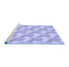 Sideview of Machine Washable Transitional Purple Mimosa Purple Rug, wshpat1534blu