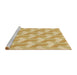 Sideview of Machine Washable Transitional Orange Gold Rug, wshpat1534brn