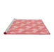 Sideview of Machine Washable Transitional Pastel Pink Rug, wshpat1534rd