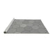 Sideview of Machine Washable Transitional Cloud Gray Rug, wshpat1536gry