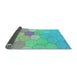 Thickness of Patterned Mint Green Rug, pat1536lblu