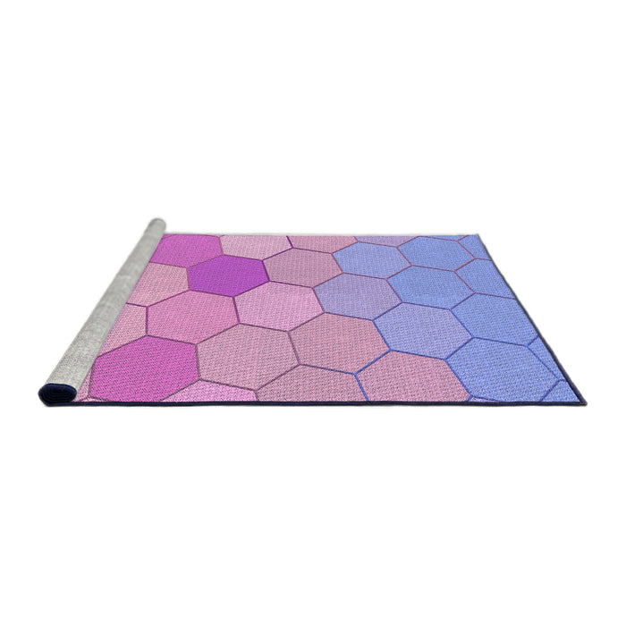 Sideview of Machine Washable Transitional Orchid Purple Rug, wshpat1536pur
