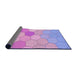 Thickness of Patterned Orchid Purple Rug, pat1536pur