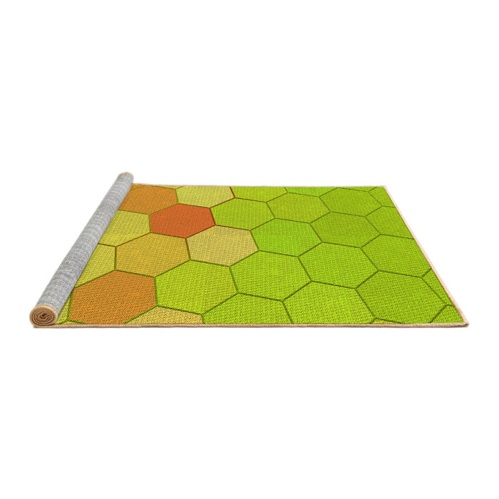 Sideview of Machine Washable Transitional Brown Rug, wshpat1536yw