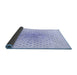Thickness of Patterned Lavender Blue Rug, pat1537blu