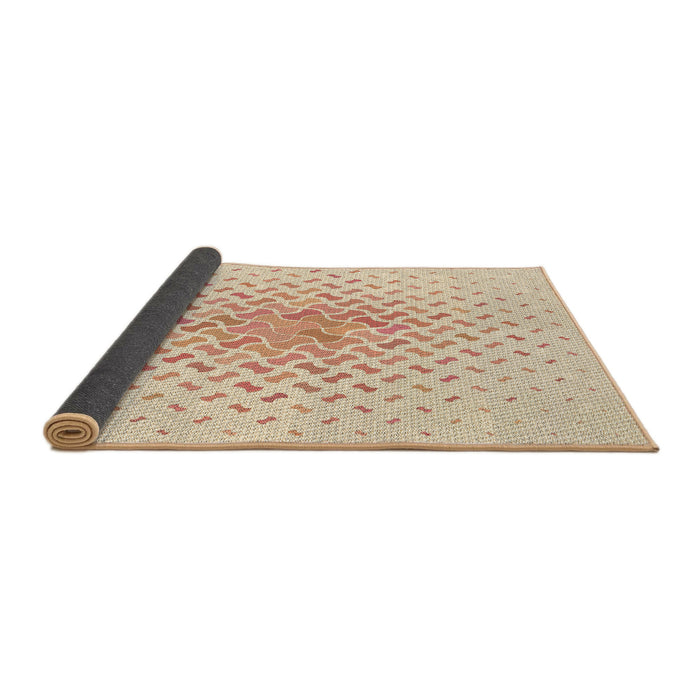 Thickness of Patterned Brown Sand Brown Rug, pat1537brn