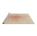 Sideview of Machine Washable Transitional Brown Sand Brown Rug, wshpat1537brn