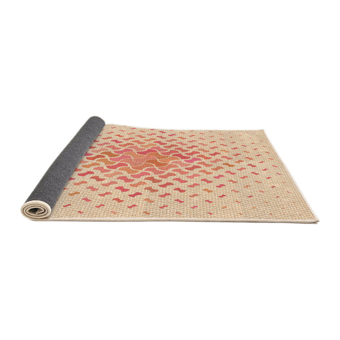 Thickness of Patterned Navajo White Gold Rug, pat1537org