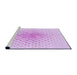 Sideview of Machine Washable Transitional Purple Rug, wshpat1537pur