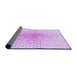Thickness of Patterned Purple Rug, pat1537pur