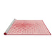 Sideview of Machine Washable Transitional Pastel Red Pink Rug, wshpat1537rd