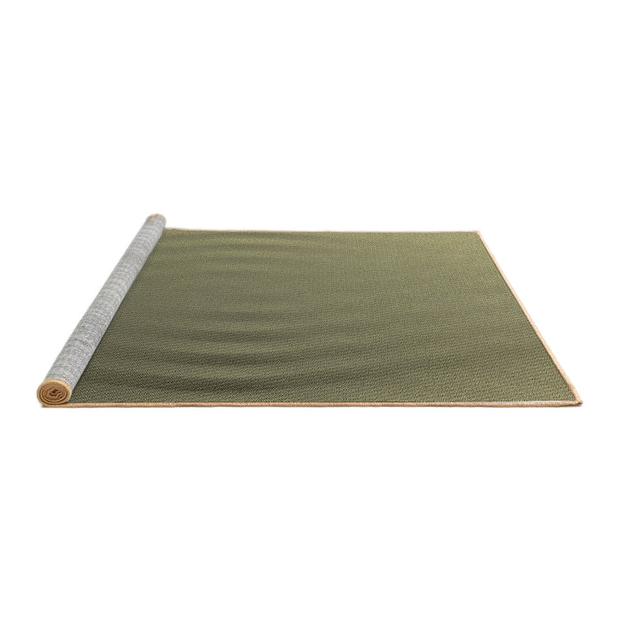 Sideview of Machine Washable Transitional Brass Green Rug, wshpat1538brn