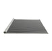 Sideview of Machine Washable Transitional Grey Gray Rug, wshpat1538gry